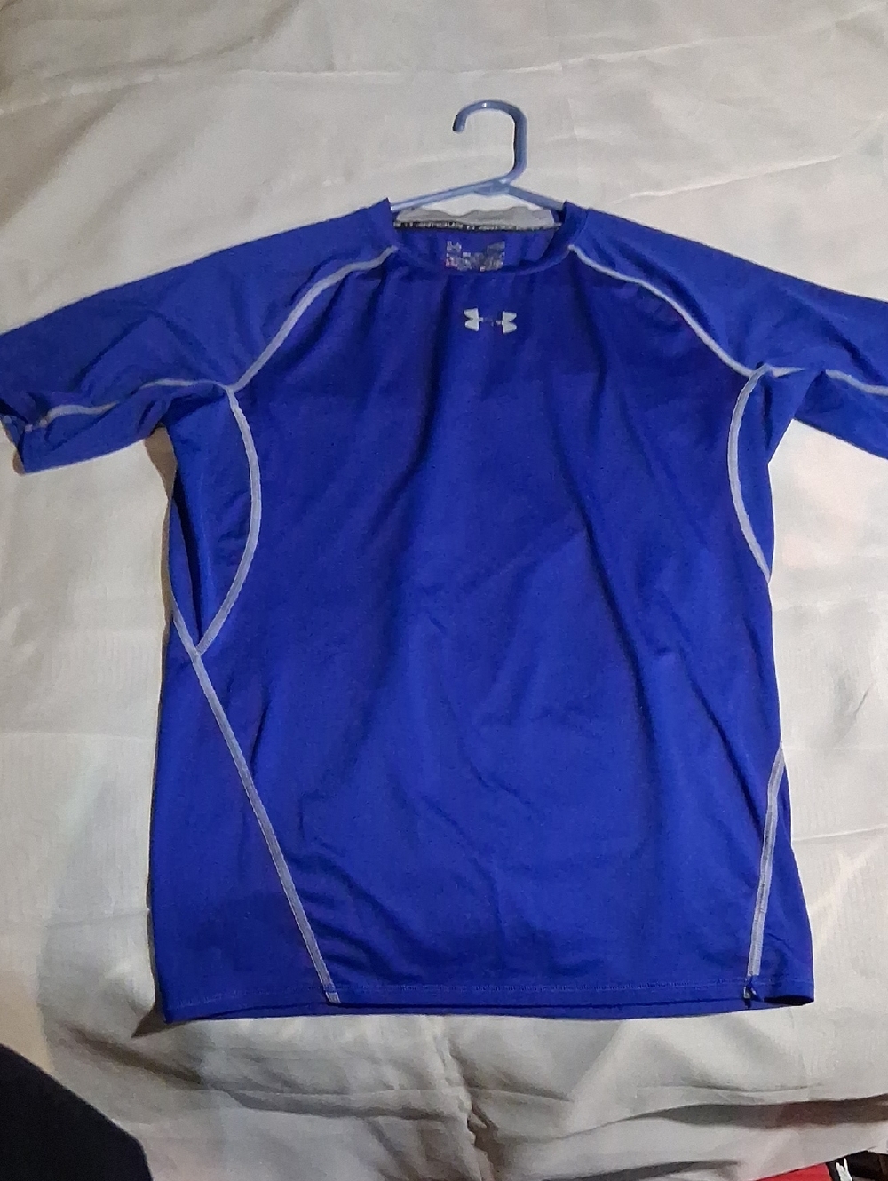 Under Armour Blue Athletic Short Sleeve Compression Top